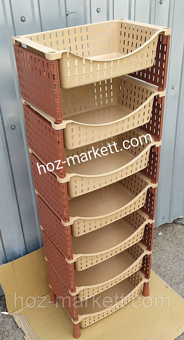 Полка - этажерка беж с коричневым на семь ярусов Турция Харьков - изображение 2
