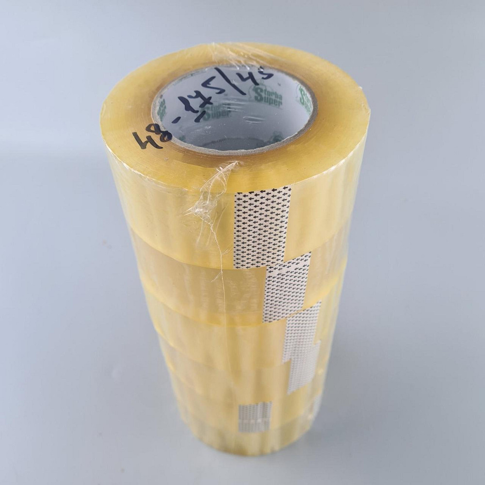 Скотч упаковочный прозрачный 45мк 48мм 175метров 