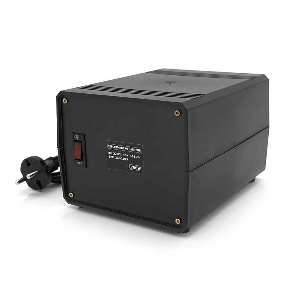 Перетворювач напруги понижуючий MERLION PN-1700, Input 220 V/Output 110V, 1700W, трансформаторний Київ - фото 5