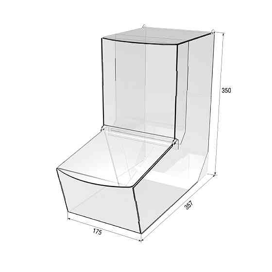 Бокс для конфет, мармеладов с карманом демонстратором 170мм Киев