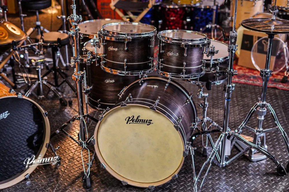 Ударна установка  Polmuz Maple Model 1 - 22/10/12/16/18/14sd Satin Inlayed Black Fade Київ - фото 1