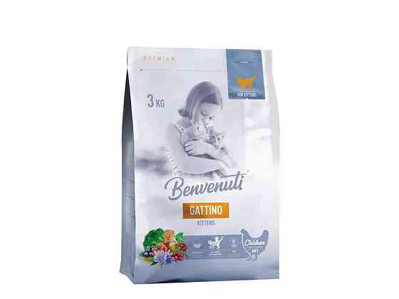 Сухий корм для котів GATTINO для кошенят PREMIUM 3кг ТМ BENVENUTI   Solmir Київ