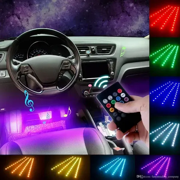 Универсальная RGB LED подсветка с микрофоном, экономичная, долговечная, для тюнинга авто: 50 000 час Киев - изображение 1
