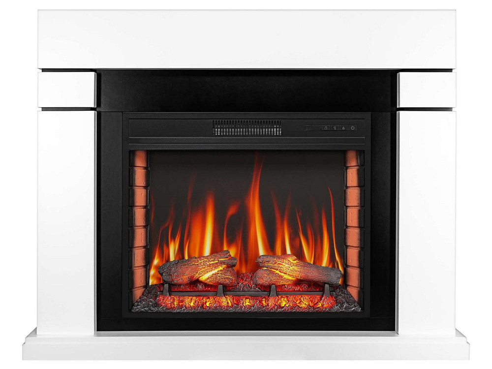 Камінокомплект ArtiFlame Lindos AF28S білий з обігрівом і звуком горіння вогню Львів - фото 2
