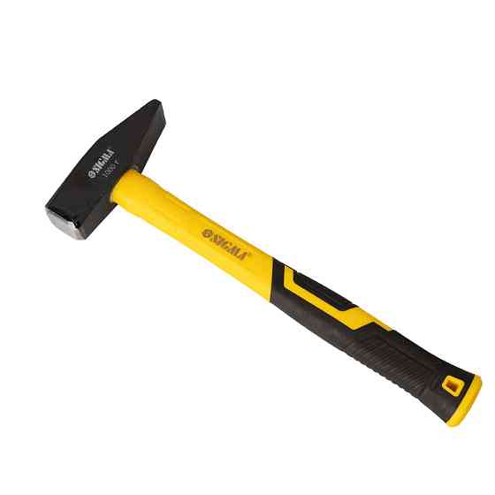 Молоток 1000г слесарная фибергласовая ручка SIGMA (4316101) Ровно