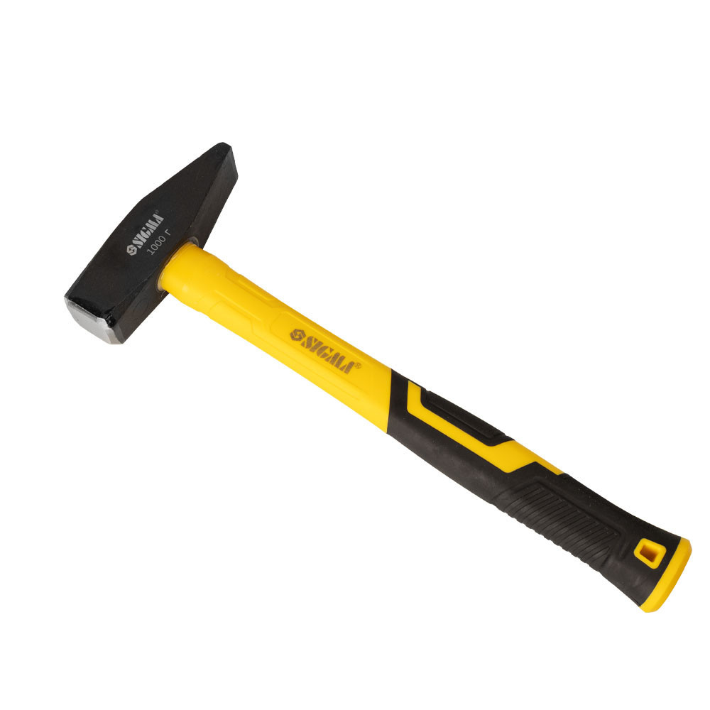 Молоток 1000г слесарная фибергласовая ручка SIGMA (4316101) Ровно - изображение 1