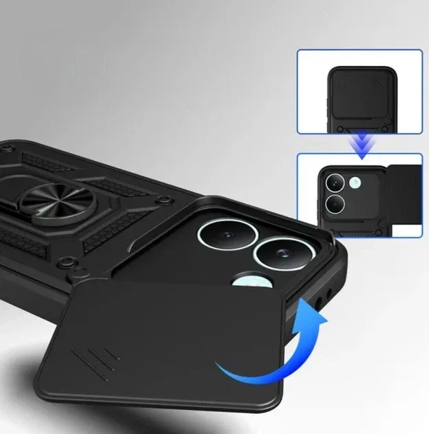 Xiaomi Poco X8 Pro 5G Чехол противоударный Шторка + кольцо Одесса - изображение 2