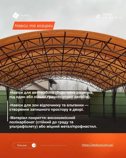 Ворота • Навіси • Альтанки • Металоконструкції Кривий Ріг - фото 4