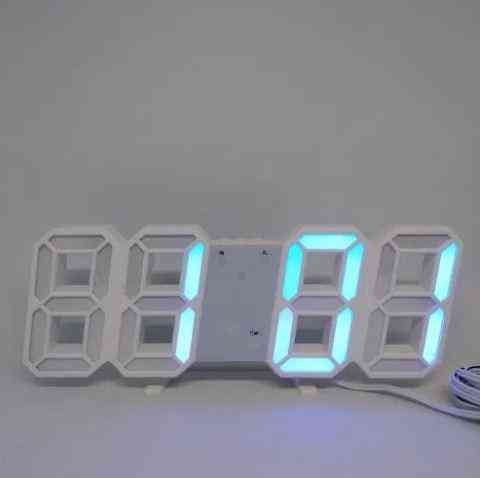 Годинники настільні LY 1089 з блакитний підсвічуванням, білі Вінниця