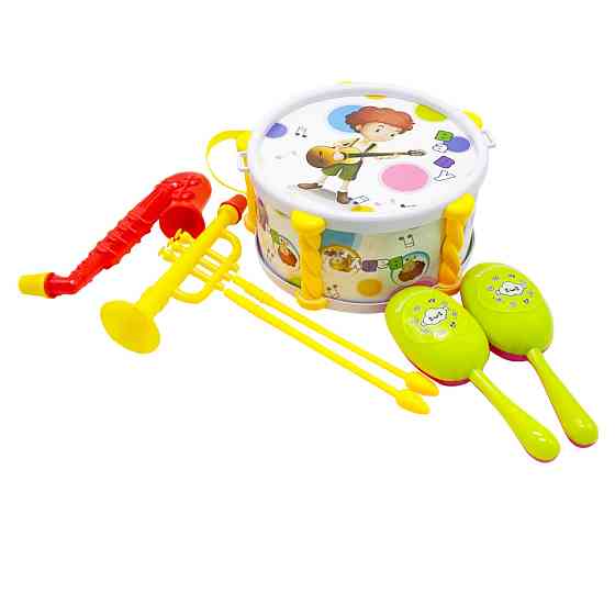 Дитячий набір музичних інструментів 333-3 маракаси, барабан Вінниця