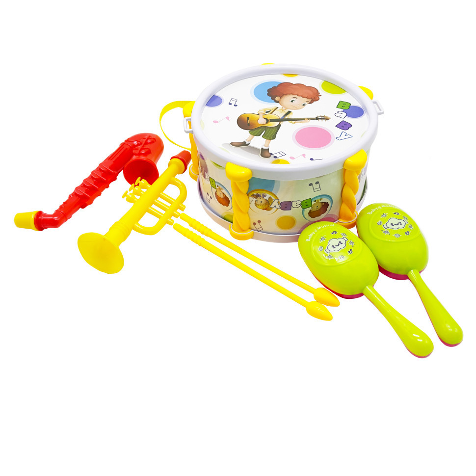 Детский набор музыкальных инструментов 333-3 маракасы, барабан Винница - изображение 1