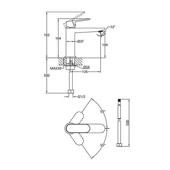 Змішувач для раковини Qtap Evia QTEVI2701CRM47576 Chrome Київ