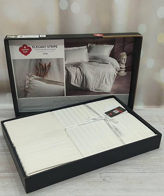 Постельное белье в полоску (подарочный набор) (р240х260) (Турция) Одесса - изображение 1