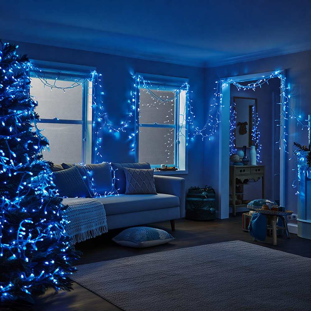 Гірлянда Різдвяна Фея 50 м, 500 LED, синій провід Київ - фото 6