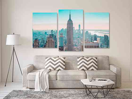 Модульная картина в гостиную / спальню Висоти міста  Art-592_3 Киев