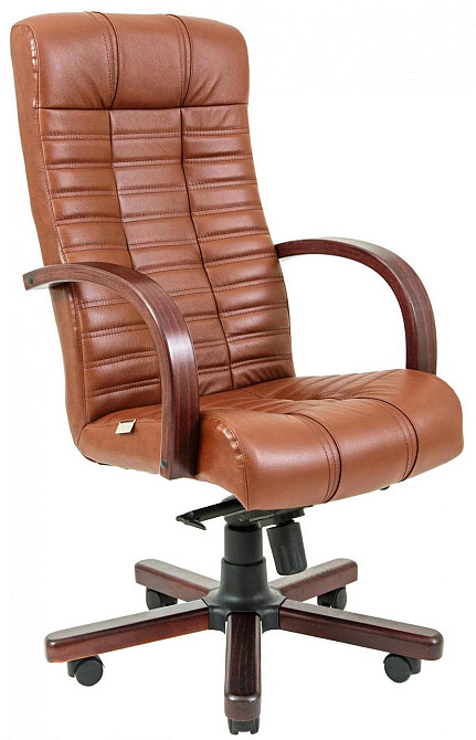 Офісне Крісло Керівника Richman Atlant Madras Whisky Wood-Cherry М1 Tilt Коричневий Київ - фото 1