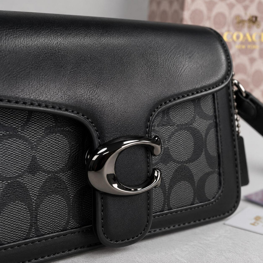 Женская стильная кросбоди Coach Tabby Shoulder light grey Lux Киев - изображение 5