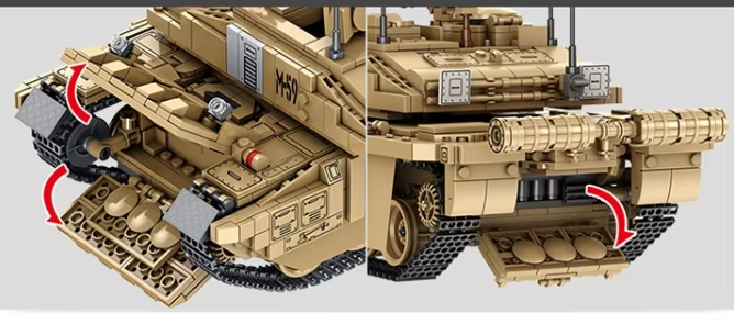 Конструктор детский. Танк военный Challenger II игровой на 1687 детали Каменец-Подольский - изображение 7