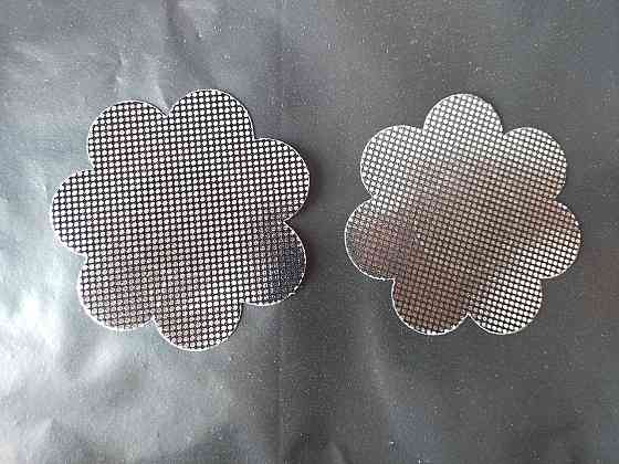 Наклейки на груди Квіточки, колір чорний, розмір 8см Київ