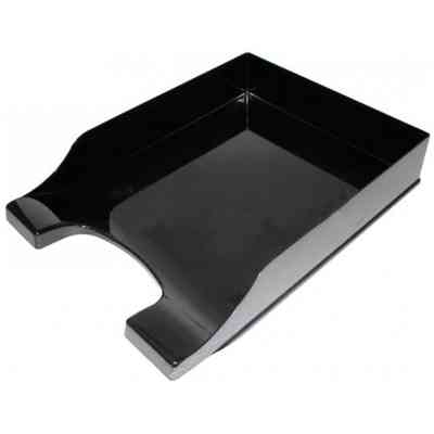 Лоток для паперів Economix горизонтальний Симетрія, пластик чорний (E31802-01) Вінниця