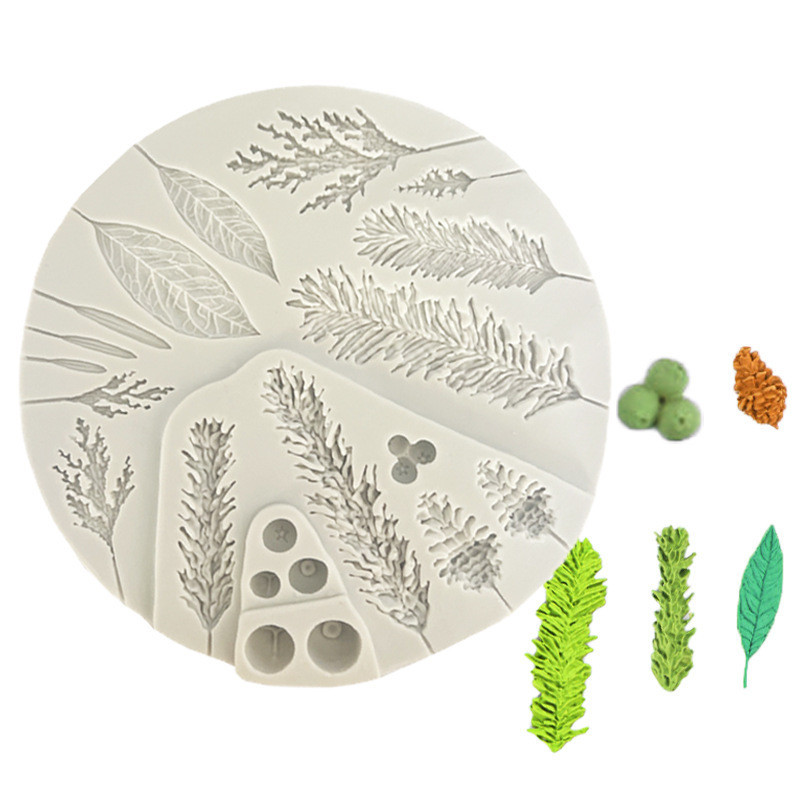 Молд новогодний шишки 14 см серый Киев - изображение 6