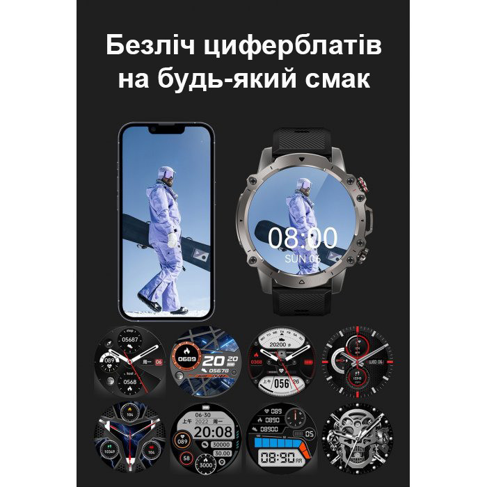 Розумний годинник Smart Forest Pro Brutal Red (2 ремінці) Вінниця - фото 6