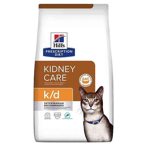 Корм Хиллс Hill's PD Kidney Care Feline K/D для поддержания почек и сердца c тунцом, 1.5кг Винница