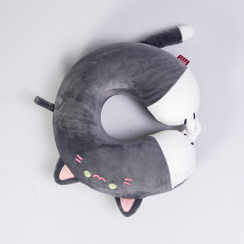 Подушка для шиї Kitty U-подібна темно-сіра HP-56-11BG Коломия - фото 1