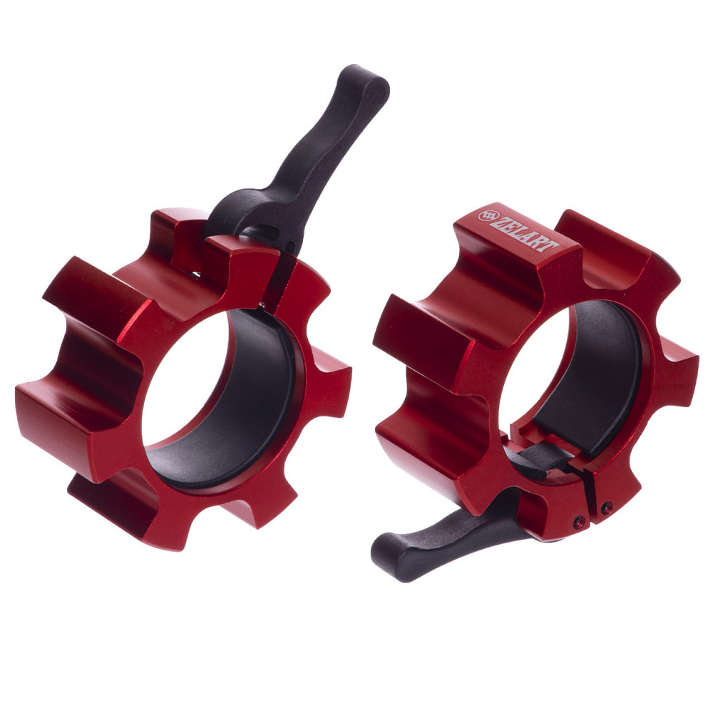 Замки для грифа з фіксатором Zelart-5109 2 шт 50 мм червоний Київ - фото 2