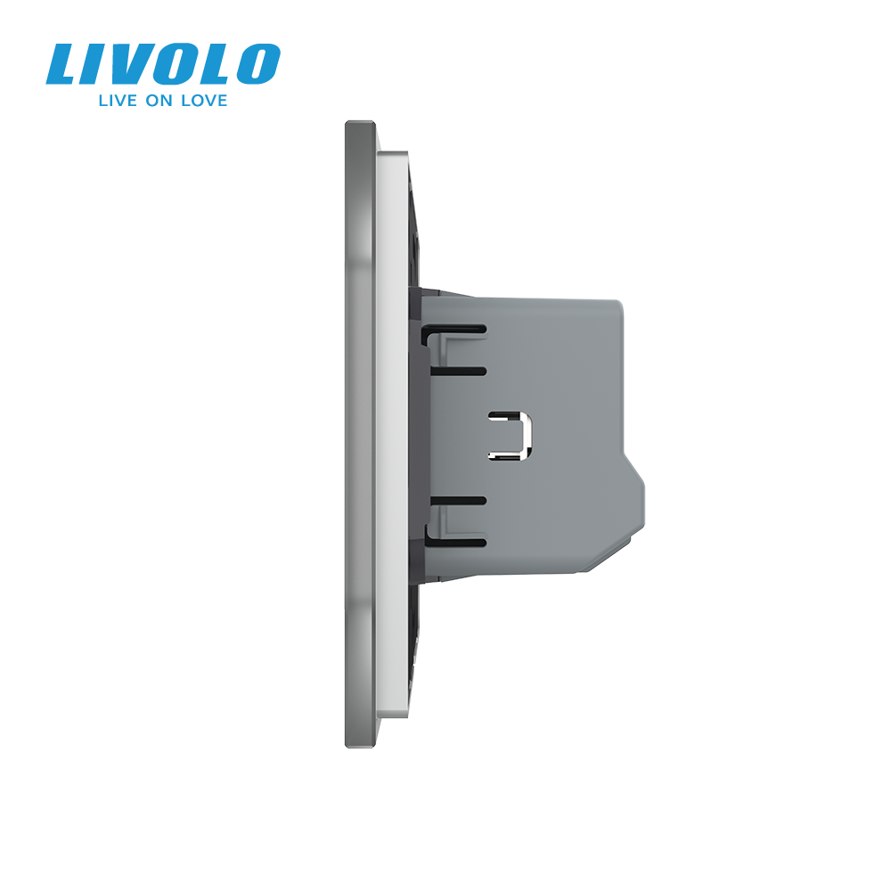 LIVOLO Розумний сенсорний димер слайдер EC LIVOLO сірий матове скло Коломия - фото 7