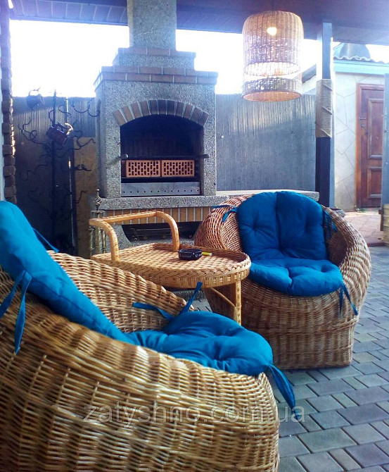 Плетеная мебель и люстра  |Мебель из лозы  плетеная с барным столом|мебель из лозы с люстрой Киев - изображение 2