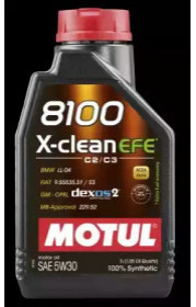 Motul 8100 X-clean EFE 5W-30 1L — Полностью синтетическое моторное масло с допусками BMW LL-04, MB 229.52 и GM Dexos2 Ковель - изображение 1