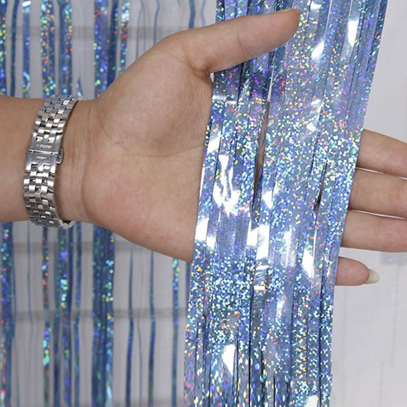 Дождик фотозона с голограммой новогодний 2 м на 1 м голубой Киев - изображение 1