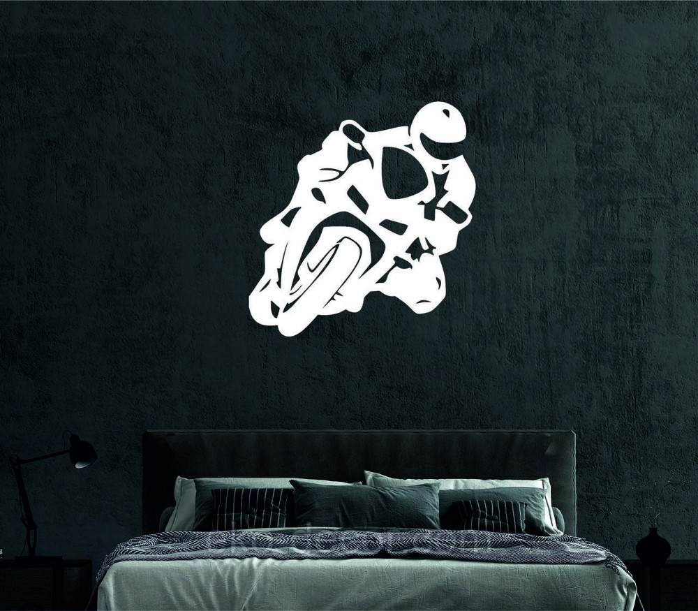 Декоративное настенное Панно «Мотоцыкл» Декор на стену 70*67 см, Белый Киев - изображение 4