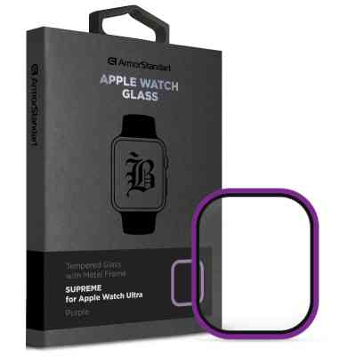 Стекло защитное Armorstandart Supreme BI Metal Frame Apple Watch Ultra 49 mm Purple (ARM78301) Винница