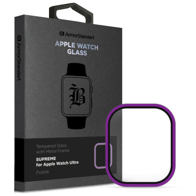 Стекло защитное Armorstandart Supreme BI Metal Frame Apple Watch Ultra 49 mm Purple (ARM78301) Винница - изображение 1
