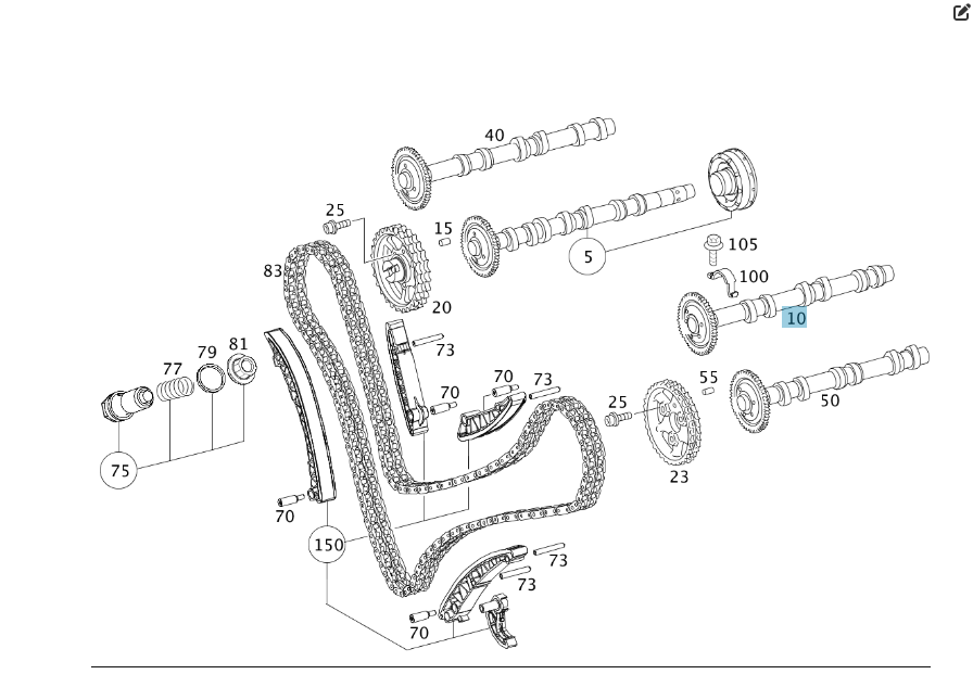 Mercedes-Benz  A6420502801 Розподільний вал лівий впускний для двигуна OM642 V6 3.0 cdi Одесса - изображение 10