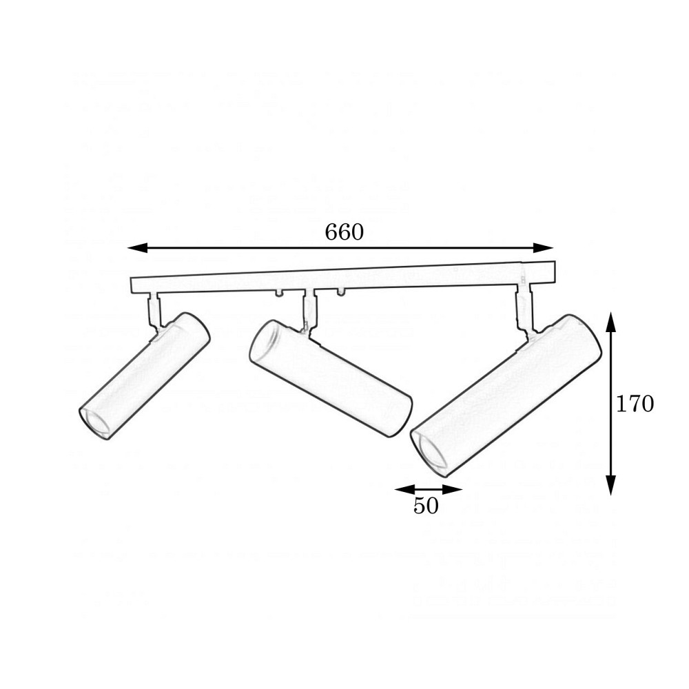 Світильник на планці з поворотними плафонами 3-Е27 Telescope NL 1750-3 AL Київ - фото 5