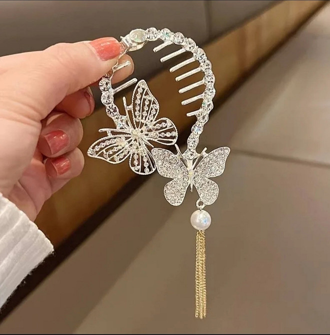 Шпилька для волосся з метеликами Сміла - фото 2