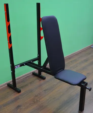 Лавка для жиму зі стійками Стандарт Стійки, лавки для жиму і присідань регульована Київ