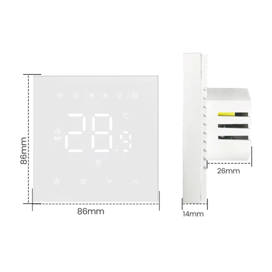 Терморегулятор NAVIN WT410 W-16A с Wi-Fi для теплого пола, белый Киев