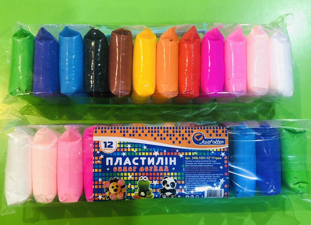 Пластилін супер легкий 24 кол/17 гр "Joseff Otten", 34SL7717-24, шт Київ - фото 1