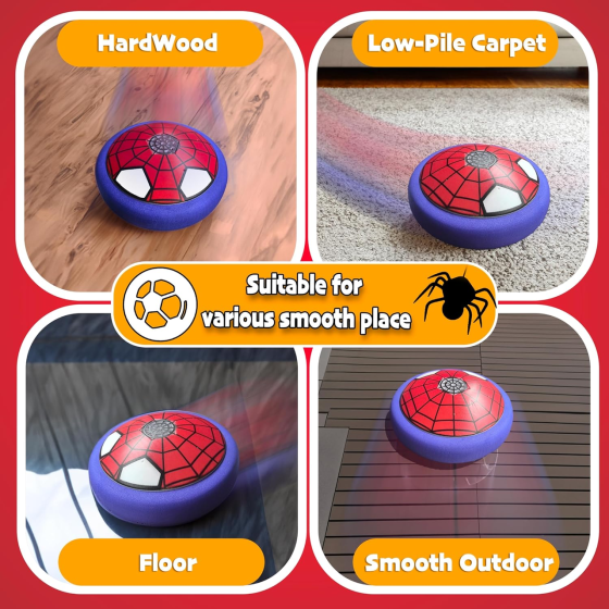 Летающий футбольный мяч Hover Ball для детей, LED-подсветка, воздушная подушка, мягкий бампер, игрушка 4–10 лет Киев