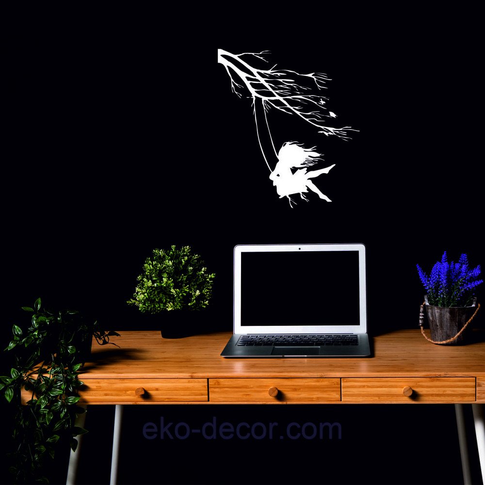 Декоративне настінне Панно «Дівчинка та голуб» Декор на стіну 50*44 см, Білий Київ - фото 6