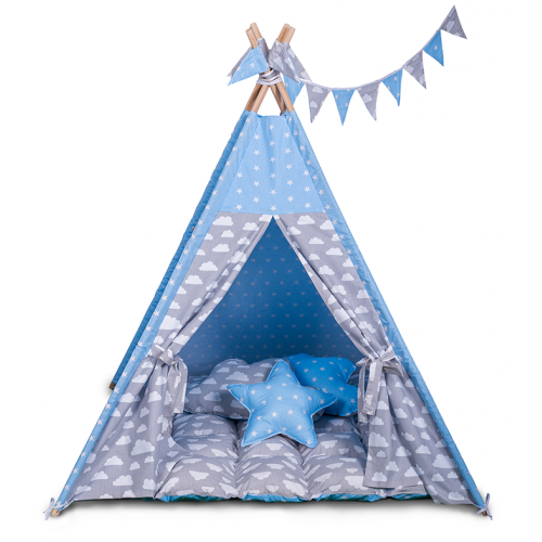 Вігвам Хатка комплект Хмари з м'яким килимком Київ - фото 1