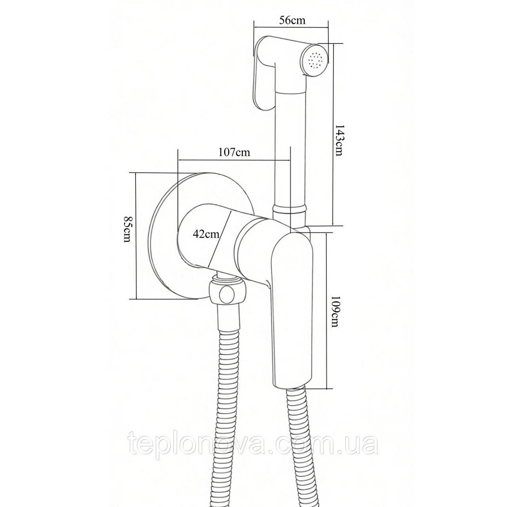 Смеситель гигиенический Globus Lux Laguna GLA-0-106MIX Черновцы - изображение 7
