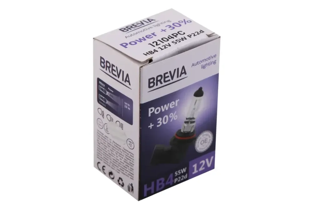 Лампа галогенная 12В НB4 Brevia 55 +30% Power Винница - изображение 4