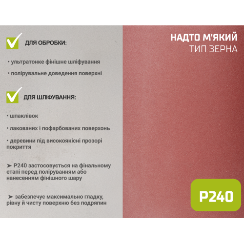 Наждачний папір на тканинній основі, 200мм х 50м, зерно 240, Alloid Одеса