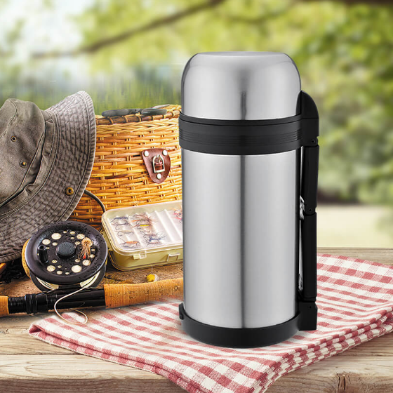 Термос 1500мл нержавіюча сталь сірий Maestro MR-1632-150 Житомир - фото 3