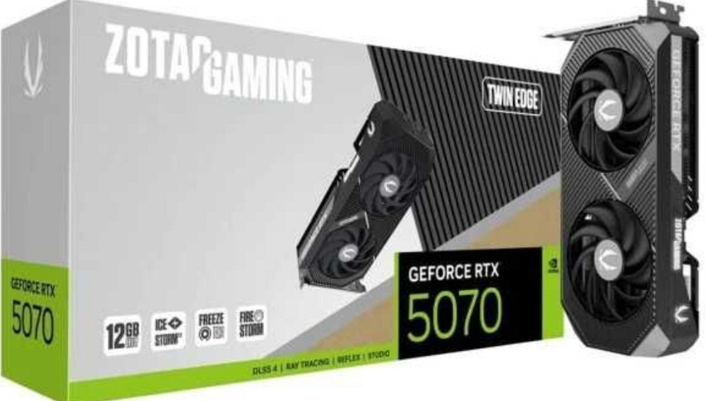 Видеокарта ZOTAC GeForce RTX 5070 Twin Edge 12Gb. GDDR7 DLSS4 Киев - изображение 1